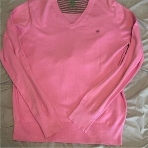 Diesel Pink V-Neck Sweater